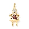 Brass Micro Pave Cubic Zirconia Pendants ZIRC-I356-17G-B05-1