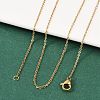 304 Stainless Steel Cable Chain Necklaces NJEW-M151-24G-7