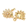Brass Micro Pave Clear Cubic Zirconia Pendants KK-G543-05G-02-2