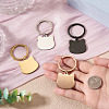 4Pcs 4 Styles Stainless Steel Keychains KEYC-TA0004-81E-5