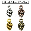 48Pcs 4 Colors Tibetan Style Alloy Pendants TIBEP-YW0001-80-2