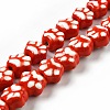 Handmade Printed Porcelain Beads X1-PORC-F005-02C-4