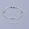 Adjustable Nylon Thread Braided Beads Bracelets BJEW-JB04379-01-3