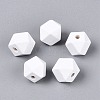 Spray Painted Wood European Beads WOOD-F017-07D-1