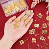 6 Sets Chinese Character Double Happiness Zinc Alloy Pendant Decorations DIY-AR0002-93-3