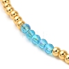 Rack Plating Brass and Glass Bead Necklaces NJEW-C056-02G-02-2