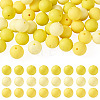 45Pcs 3 Colors Round Silicone Focal Beads SIL-TAD0001-01D-1