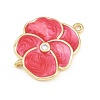 Brass Enamel Connector Charms KK-L275-57G-2