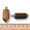 Natural Tiger Eye Perfume Bottle Pendants G-H332-09P-02-3