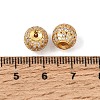 925 Sterling Silver Micro Pave Clear Cubic Zirconia Beads SE-CBAF1B2-07G-2
