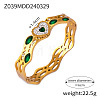 304 Stainless Steel Pave Cubic Zirconia Bangles FS-WG9DD70-09-1