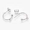 Non-Tarnish 304 Stainless Steel Stud Earring Findings STAS-T047-21-2