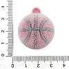 Sports Theme Flocking Silicone Pendants SIL-C012-02A-01-3
