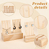   2 Sets 2 Style Rectangle Wooden Earring Card Display Stands EDIS-PH0001-41-4