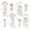 Jellyfish Rainbow Prism Electrostatic Window Stickers PW-WGD5262-01-1