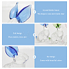 3Pcs 3 Colors Rabbit Shape Glass Display Decorations DJEW-CA0001-34-4