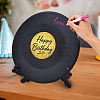 1 Set Plastic Record with Record Rack AJEW-TN0001-05-3