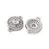 Brass Micro Pave Cubic Zirconia Connector Charms KK-U056-31P-2