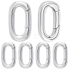 6Pcs Stainless Steel Spring Gate Rings STAS-BBC0008-34A-7