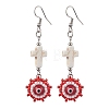 Glass Seed Beads Dangle Earrings EJEW-MZ00219-3