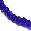 Faceted Glass Rondelle Beads Stretch Bracelet for Kid BJEW-JB06807-05-3