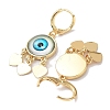 Real 18K Gold Plated Brass Heart Chandelier Earrings EJEW-L269-048G-03-2