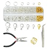 70Pcs 6 Style Zinc Alloy Lobster Claw Clasps DIY-YW0006-92-1