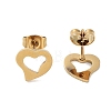 Vacuum Plating 304 Stainless Steel Stud Earrings for Women EJEW-A048-41A-G-2