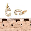 SHEGRACE Brass Micro Pave Clear Cubic Zirconia Pendants XGRQ29929-394G-C-3