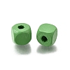Spray Painted Wooden Beads WOOD-P021-01B-28-2