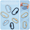 6Pcs 6 Styles 304 Stainless Steel Screw Carabiner Lock Charms STAS-UN0055-95-5