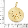 Brass Micro Pave Cubic Zirconia Pendants KK-D317-122G-3