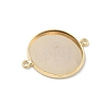Flat Round Brass Connector Cabochon Settings KK-K414-13C-G-2