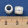 Rack Plating Brass Micro Pave Clear Cubic Zirconia European Beads KK-L215-301S-3