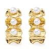 Brass Stud Earrings EJEW-R016-25G-2