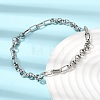 304 Stainless Steel Link Chain Bracelet & Necklace Jewelry Sets SJEW-L199-17P-2