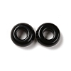 Natural Black Obsidian European Beads X-G-G740-14x8mm-34-2