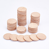 50Pcs Unfinished Natural Beech Wood Cabochons WOOD-HY0001-01-5