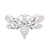 Brass Crystal Rhinestone 3D Bee Connector Charms KKC-T003-03P-1