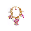 Acrylic Lady Perfume Bottle High Heel and Imitation Pearl Bracelets FS-WGDF0C3-13-1