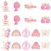 18Pcs 9 Styles Breast Cancer Awareness Ribbon Zinc Alloy Enamel Pendants ENAM-FS0004-45-1