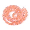 Electroplate Glass Beads Strands EGLA-T021-22H-1