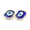 Rack Plating Handmade Evil Eye Lampwork Beads KK-F838-03C-G-2