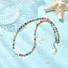 Ocean Natural Sea Shell Fish and Dyed Round Natural Freshwater Shell Beaded Necklaces for Women NJEW-JN06167-1