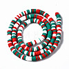Handmade Polymer Clay Beads Strands CLAY-R089-4mm-091-3