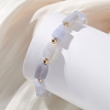 Natural Blue Lace Agate Beaded Stretch Bracelets for Women BJEW-JB13686-2