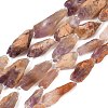 Raw Rough Natural Purple Phantom Quartz Purple Lodolite Quartz Beads Strands G-A305-A02-01-2