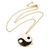 Brass Enamel Pendant Necklace NJEW-Q320-02A-G-1