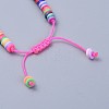 Eco-Friendly Handmade Polymer Clay Heishi Beads Kids Braided Bracelets BJEW-JB04319-M-5