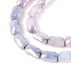 Anti-Tarnish Electroplate Glass Beads Strands GLAA-T025-29E-3